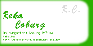 reka coburg business card